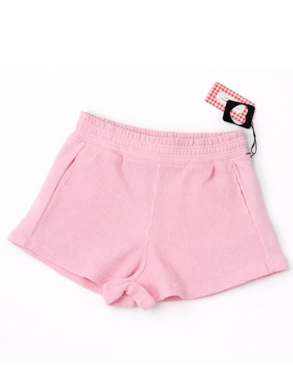 Better Together Waffle Knit Lounge Shorts Pink Size Large NWT